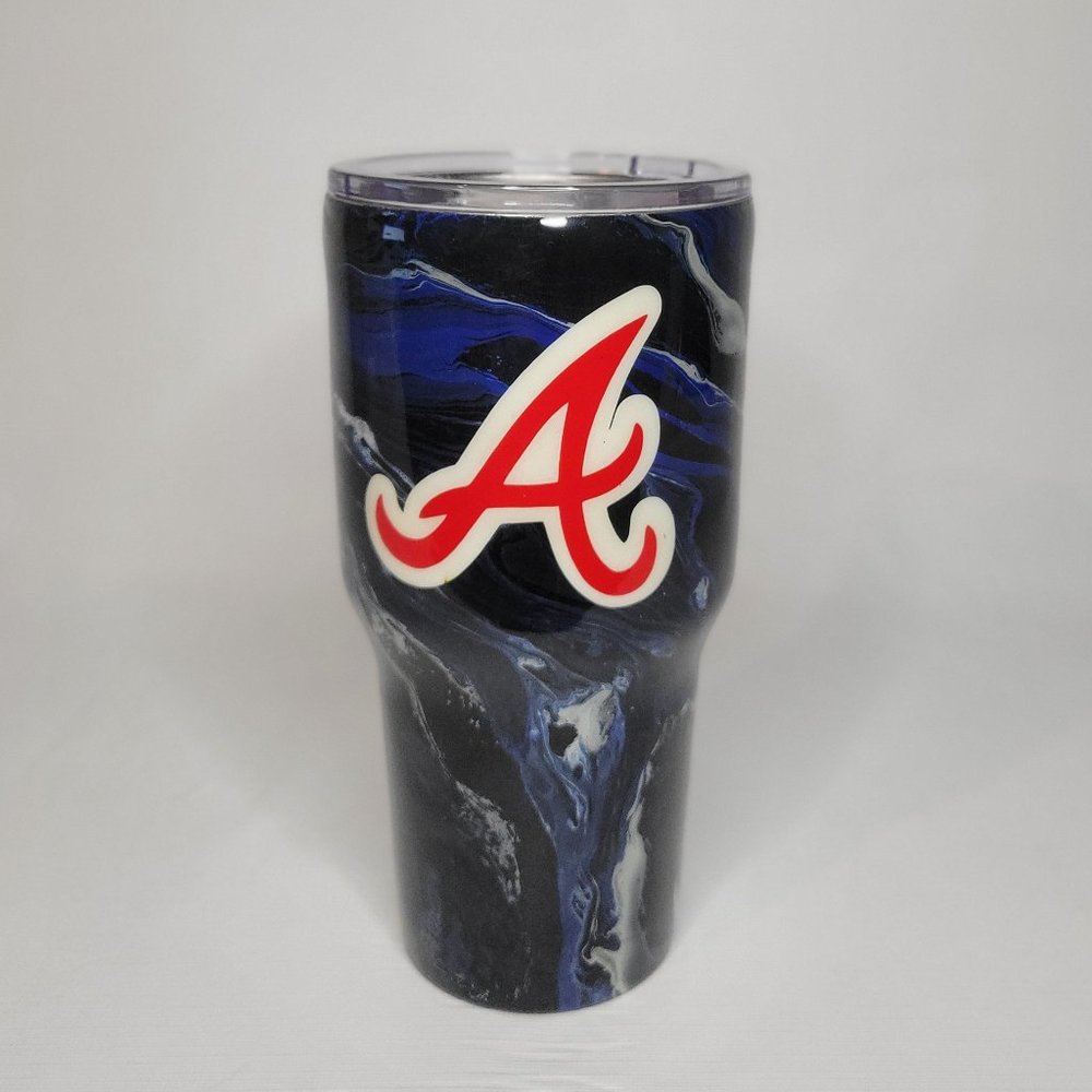 Atlanta Braves Blue Marble Tumbler 30 OZ MLB